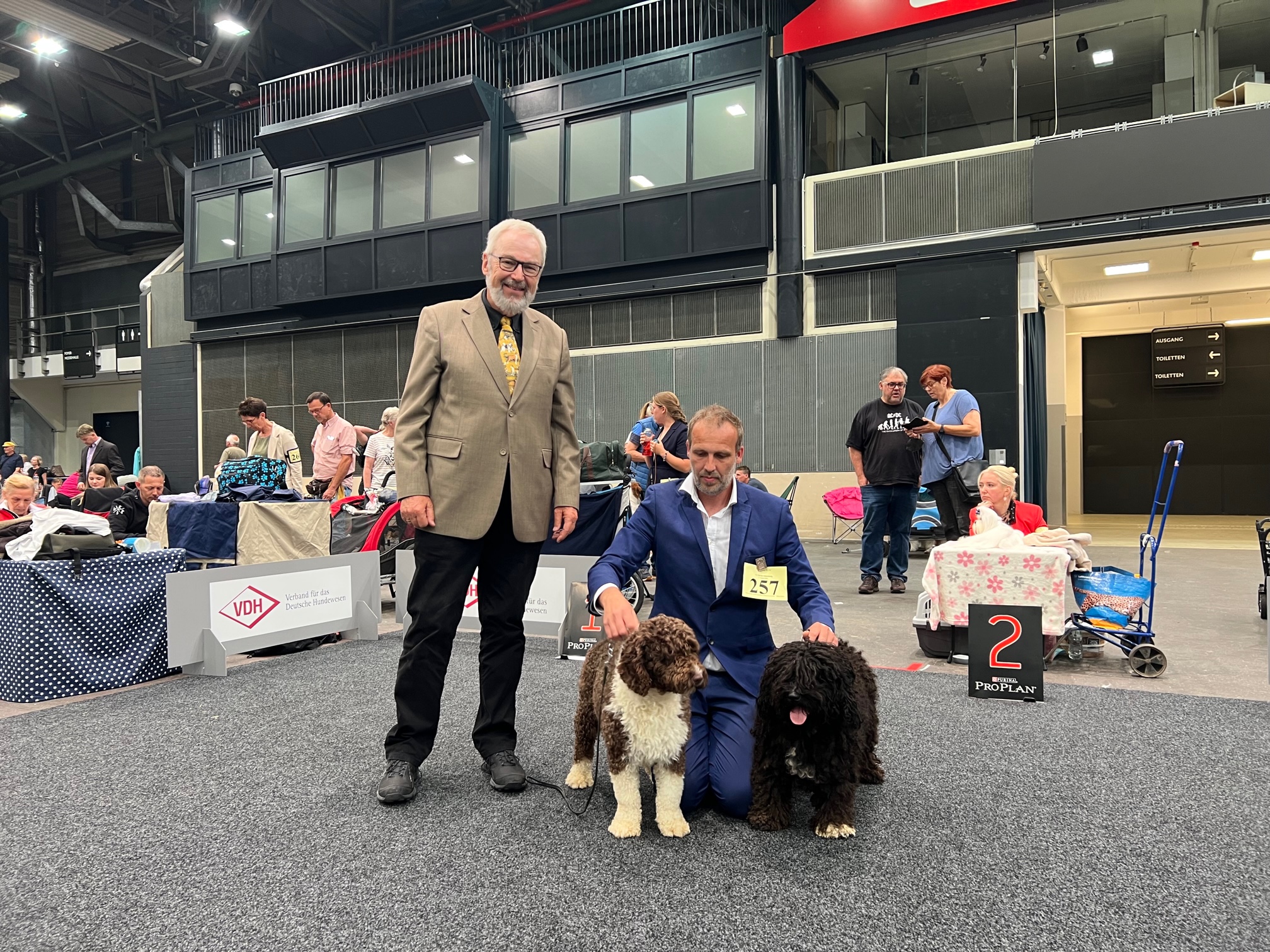 Spaanse waterhond BOB en BOS met km dag 1